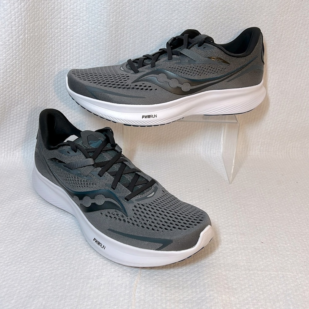 Saucony Men’s RIDE 15 running shoe - charcoal - Picture 3 of 10